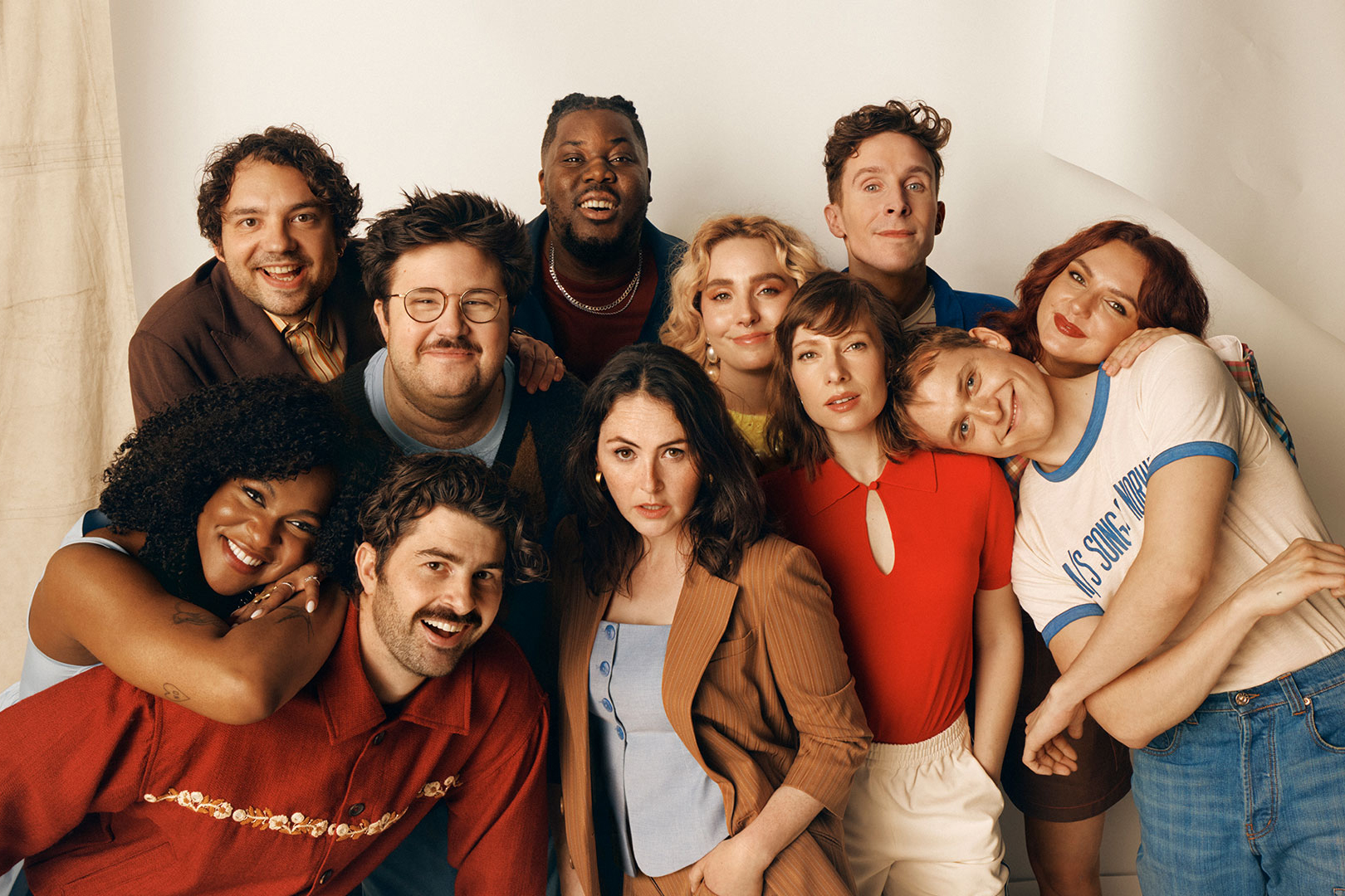 The original eleven cast members of Saturday Night Live UK in Sky's official launch photo